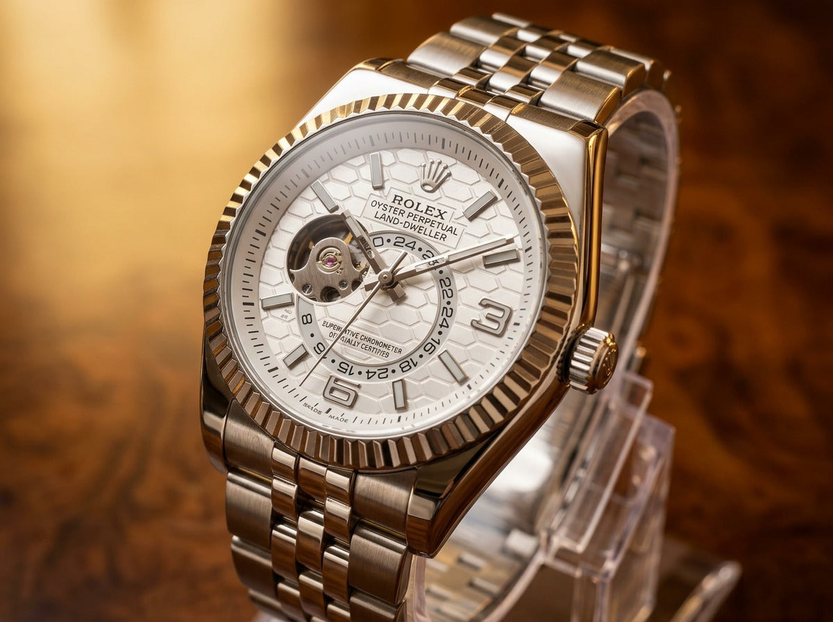Rolex datejust 41 white honeycomb